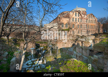 Türkei, Istanbul, Sultanahmet, Topkapi Saray, Irenenkirche im ertsen Hof des Topkapi Saray. Stock Photo