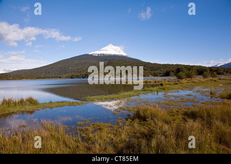 Lapataia River in Parque Nacional Tierra del Fuego Stock Photo