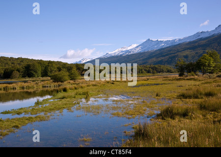 Lapataia River in Parque Nacional Tierra del Fuego Stock Photo