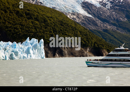 Glaciar Spegazzini from Brazo Spegazzini in the Lago Argentino Stock Photo
