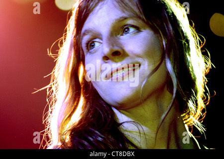 Judith Holofernes of the pop rock band Wir sind Helden Stock Photo