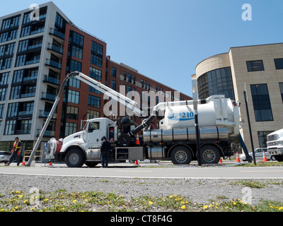 Vactor 2100 sewer vacuum cleaner Montreal, Quebec, Canada Stock Photo