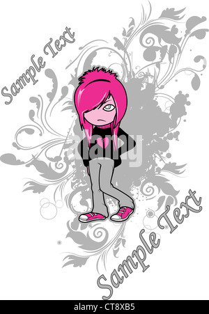 t-shirt vector design - color separation on layers - ready to print on t-shirt or something else Stock Photo