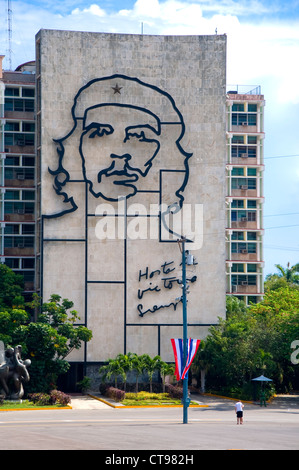 Che Guevara mural, Plaza de la Revolucion, La Havana, Cuba Stock Photo