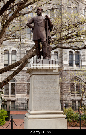 Statue of Thomas Jonathan 'Stonewall' Jackson, Richmond, Virginia. Stock Photo