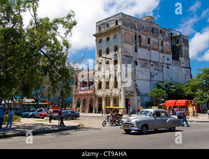 Old American Car, La Havana, Cuba Stock Photo