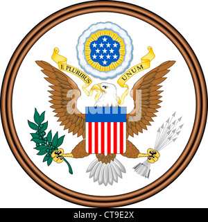 Coat of arms of the United States of America. Stock Photo