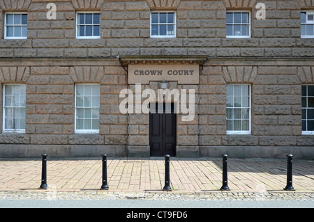 Chester Crown Court a courthouse housed in the former Shire Hall site now a Grade I listed building seen from The Castle Square Cheshire England UK Stock Photo