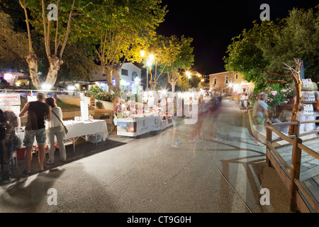 Market for tourists in San Teodoro on Sardinia, Italy Stock Photo