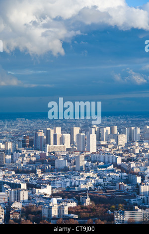 big city under high blue sky with white clouds Stock Photo - Alamy