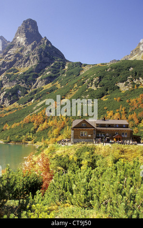 The mountain challet Chata pri Zelenom plese in High Tatras, Slovakia. Stock Photo