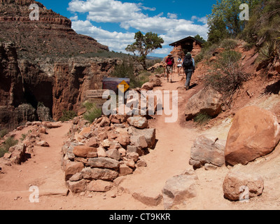 3 Mile Resthouse, Bright Angel Trail, Grand Canyon National Park, Arizona, USA Stock Photo