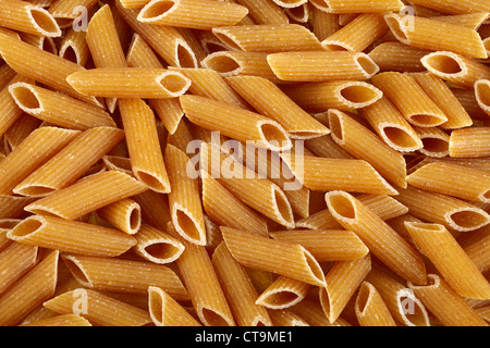 Raw bio whole grain pasta food background. DFF image, Adobe RGB Stock Photo