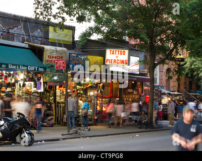 Street Scene, St Mark's Place, NYC Stock Photo