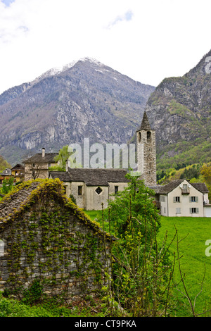 Recreational area,Hiking,Walking,Canoing,Mountain Climbing, Tourists,Tourism, Broglio,Val Bavana,Switzerland Stock Photo