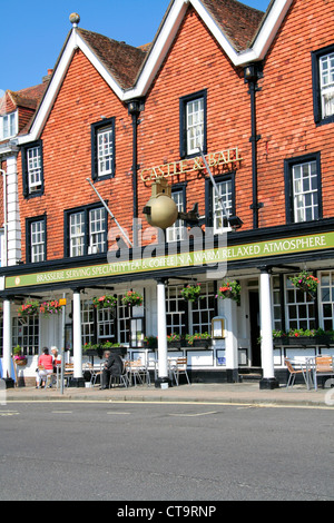 Castle and Ball Hotel Marlborough Wiltshire England Stock Photo