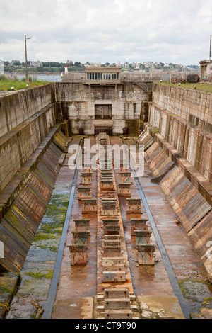 Dry Dock, St Malo, Brittany, France Stock Photo