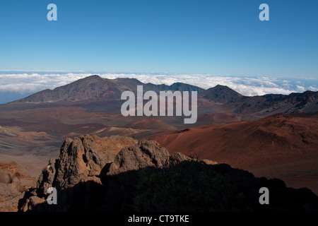 Mt. Haleakala is the largest volcano on Maui, Hawaii. Stock Photo