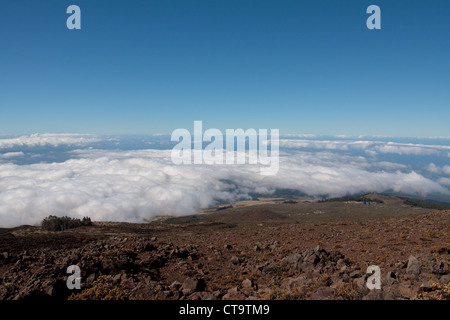 Mt. Haleakala is the largest volcano on Maui, Hawaii. Stock Photo