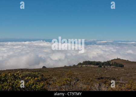 Mt. Haleakala is the largest volcano on Maui, Hawaii. Stock Photo