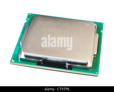 Computer processor - isolated on a white background Stock Photo