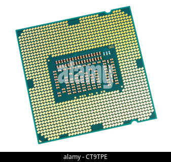 Computer processor - isolated on a white background Stock Photo