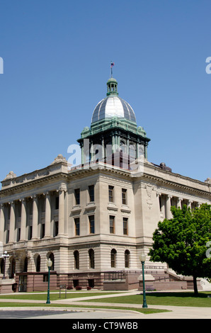 Wisconsin, Manitowoc. 8th Street view of Manitowoc County Courthouse, c ...