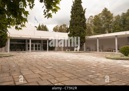 New wing of Olympia Archaeological Museum, also known as Historical Museum of Olympic Games, Olympia, Greece Stock Photo