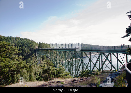 Deception Pass bridge Washington State Stock Photo