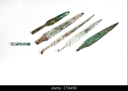 Canaanite bronze weapons Bronze Age circa 2nd millennium BCE Stock Photo
