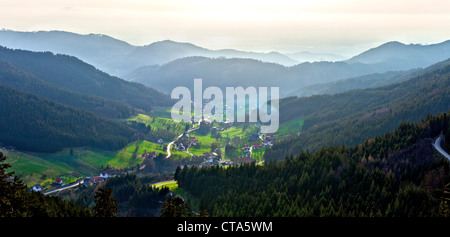 View of the village of Seebach in a valley, Black Forest, Baden Wuerttemberg, Germany, Europe Stock Photo