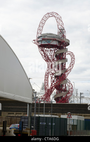 The ArcelorMittal Orbit , 115-metre-high (377 ft) observation tower in Olympic Park 2012 London Olympics Britain Uk July 2012 Stock Photo