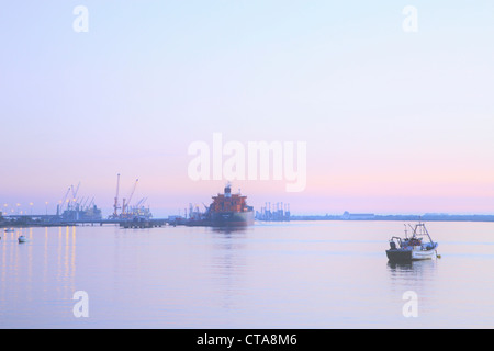 Port at Poligino Nuevo Puerto, Palos de la Frontera, Huelva Province, Andalusia, southern Spain. Stock Photo