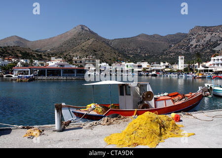 ELOUNDA HARBOUR. CRETE. EUROPE. Stock Photo