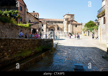 Colegiata de Santillana del Mar, old town, Santillana del Mar, Cantabria, Spain Stock Photo