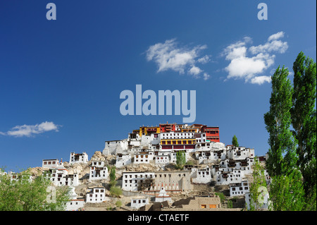 Monastery of Thikse, Thiksey, Leh, valley of Indus, Ladakh, Jammu and Kashmir, India Stock Photo
