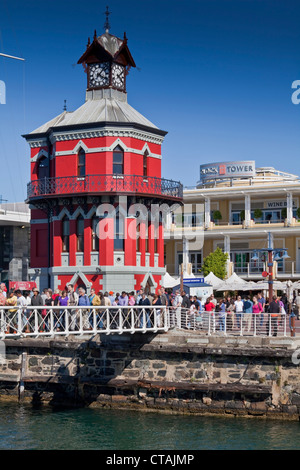 The clocktower at Victoria and Alfred Waterfront in Cape Town, Cape Town, Western Cape, South Africa Stock Photo