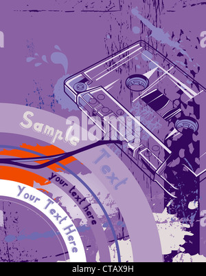 vector concert poster with cassette Stock Photo - Alamy