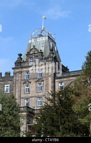 Former Smedleys Hydro in Matlock which is now owned by Derbyshire County Council and is used as County Hall Stock Photo