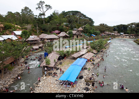 Bukit Lawang at the Bahorok river in North Sumatra province, Island of Sumatra, Indonesia, Southeast Asia Stock Photo