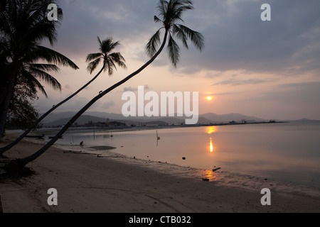 Sunset at the Big Buddha Beach, Koh Samui Island, Surat Thani Province, Thailand, Asia Stock Photo