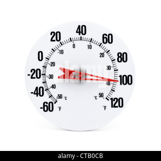 Thermometer showing 100 degrees F Stock Photo