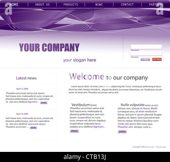 glossy website template vector illustration Stock Photo - Alamy