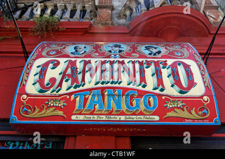Caminoto Tango sign in La Boca, Buenos Aires, Argentina Stock Photo
