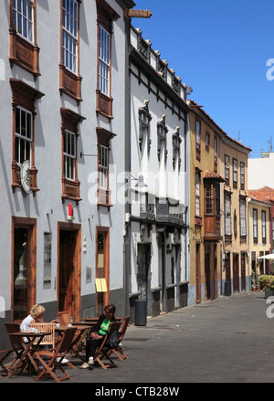 Spain, Canary Islands, Tenerife, La Laguna, street scene, Stock Photo