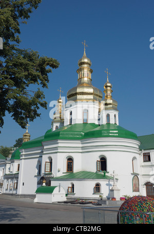 Church of the Exaltation of the Cross (1700) in Kyiv Pechersk Lavra with entrance to Near Caves Stock Photo
