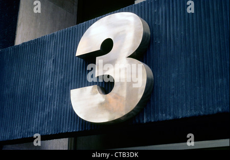 Number 3, No 3, #3, three. Stock Photo