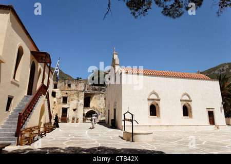 Preveli Monastery, Finikas, Rethymno Prefecture, Crete, Greece Stock Photo