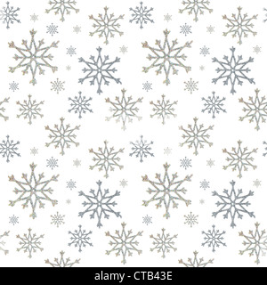 seamless a background from snowflakes on the white Stock Photo