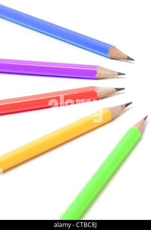 Pencils isolated on a white background Stock Photo